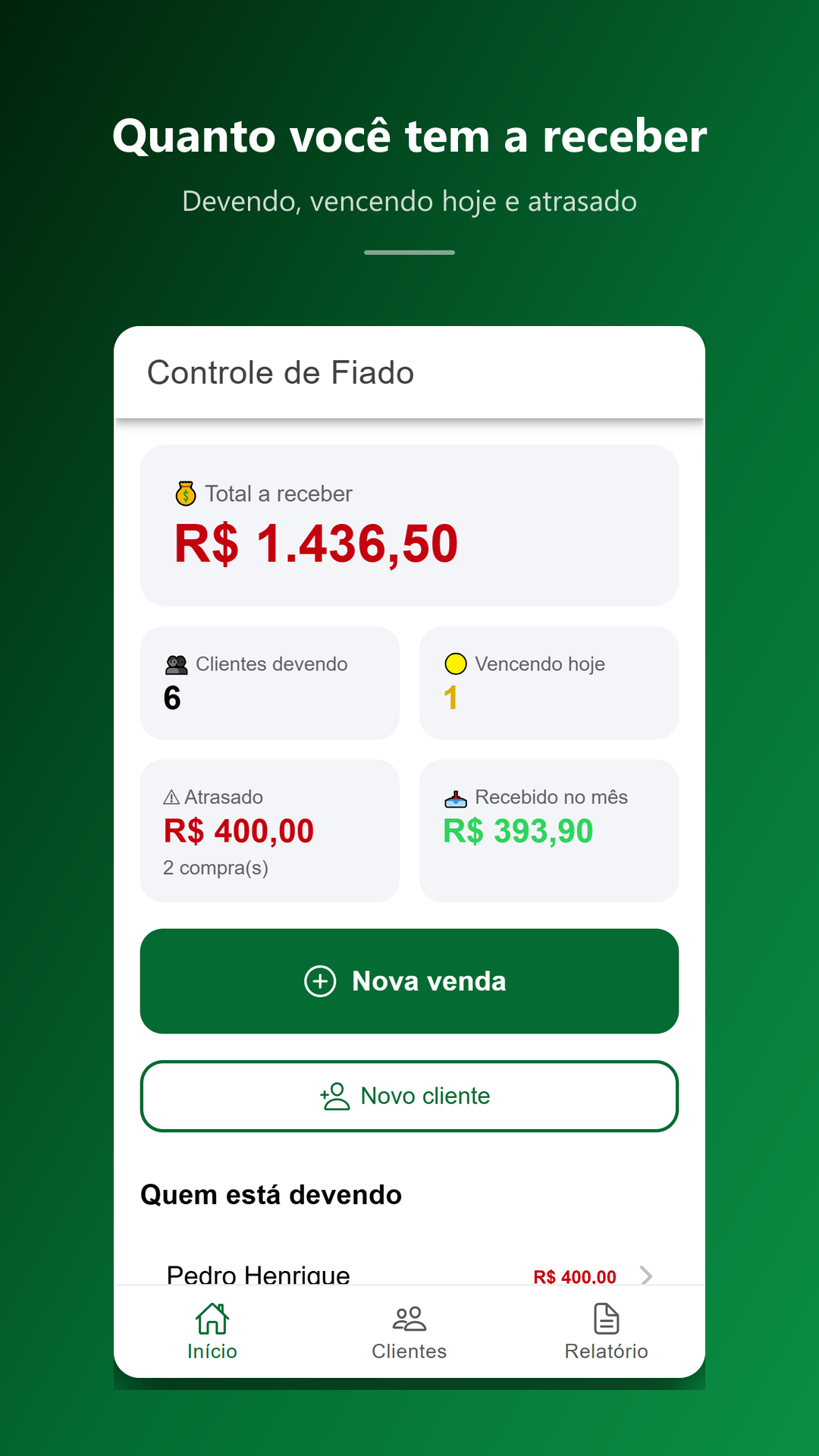 Controle de Fiado